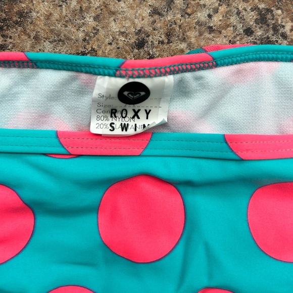Roxy Bikini Bottoms, Pink/Blue with Ruffle, Size M NWOT - Picture 5 of 5